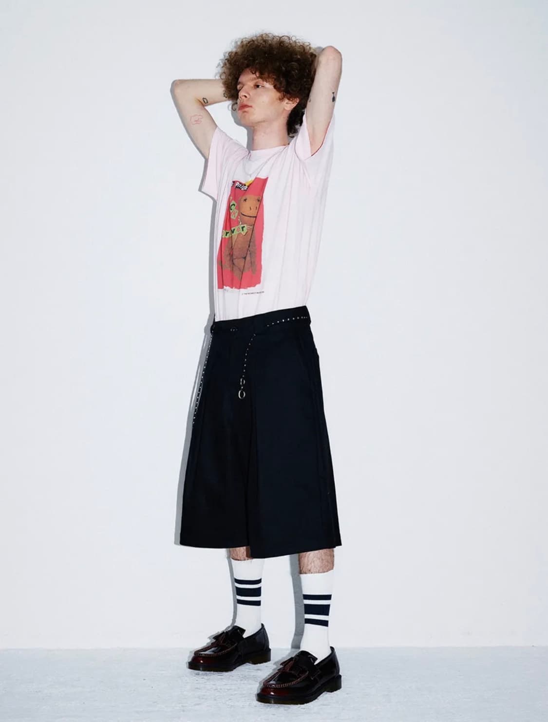 하이타이드 프랭키 -WORK WIDE BERMUDA PANTS BLACK 상품이미지2