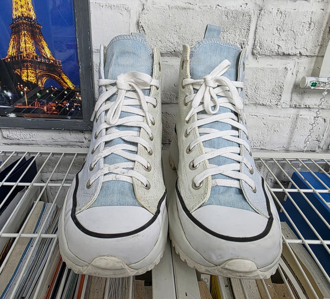 컨버스 런스타 스니커즈 270 하이크 하이 블루 빈티지 화이트  SE14 상품이미지2