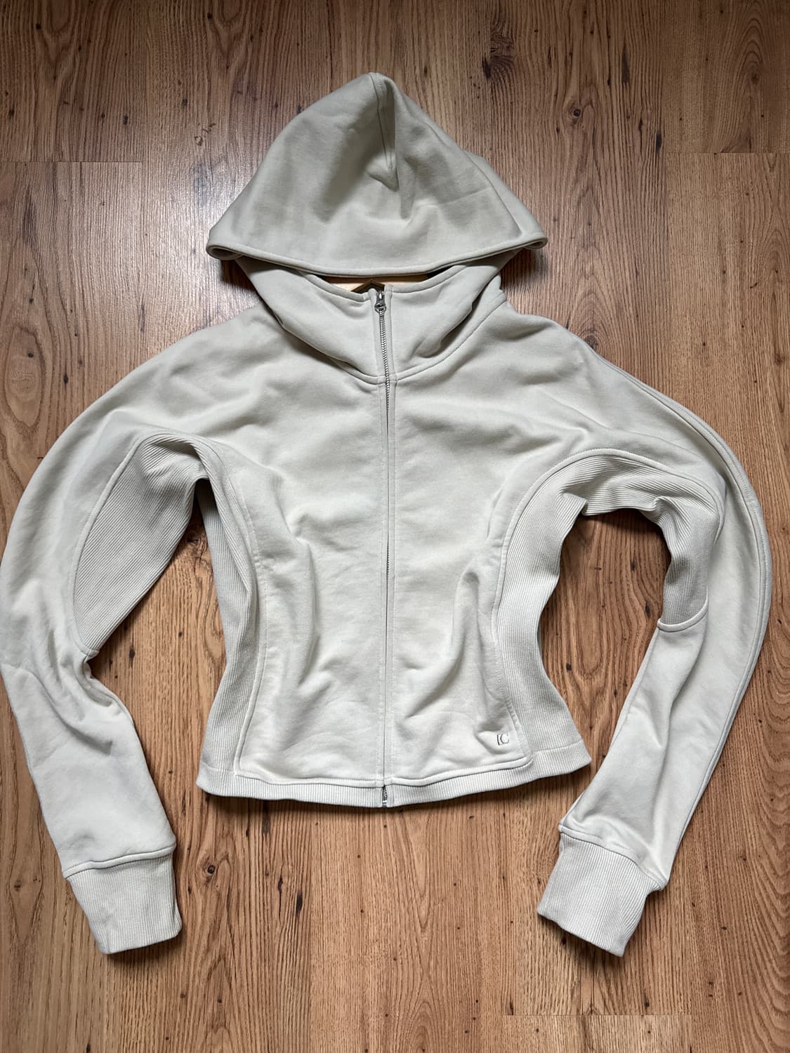 로우클래식 사이드 립 집업 후드집업 베이지 상품이미지1