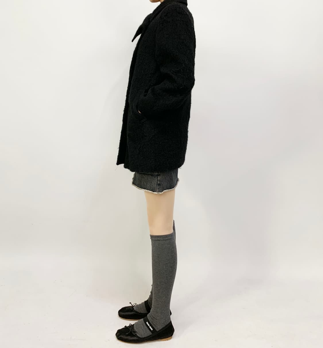 90's SEGGETTO 모헤어 울 코트 상품이미지3