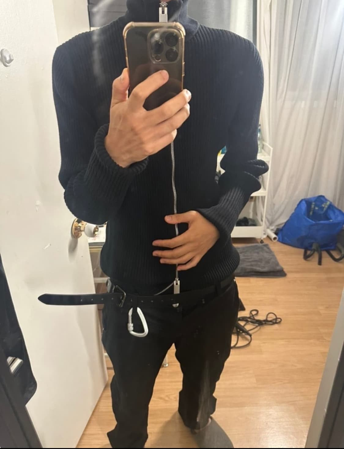 알릭스 립 드라이버 니트 집업 XL 상품이미지5