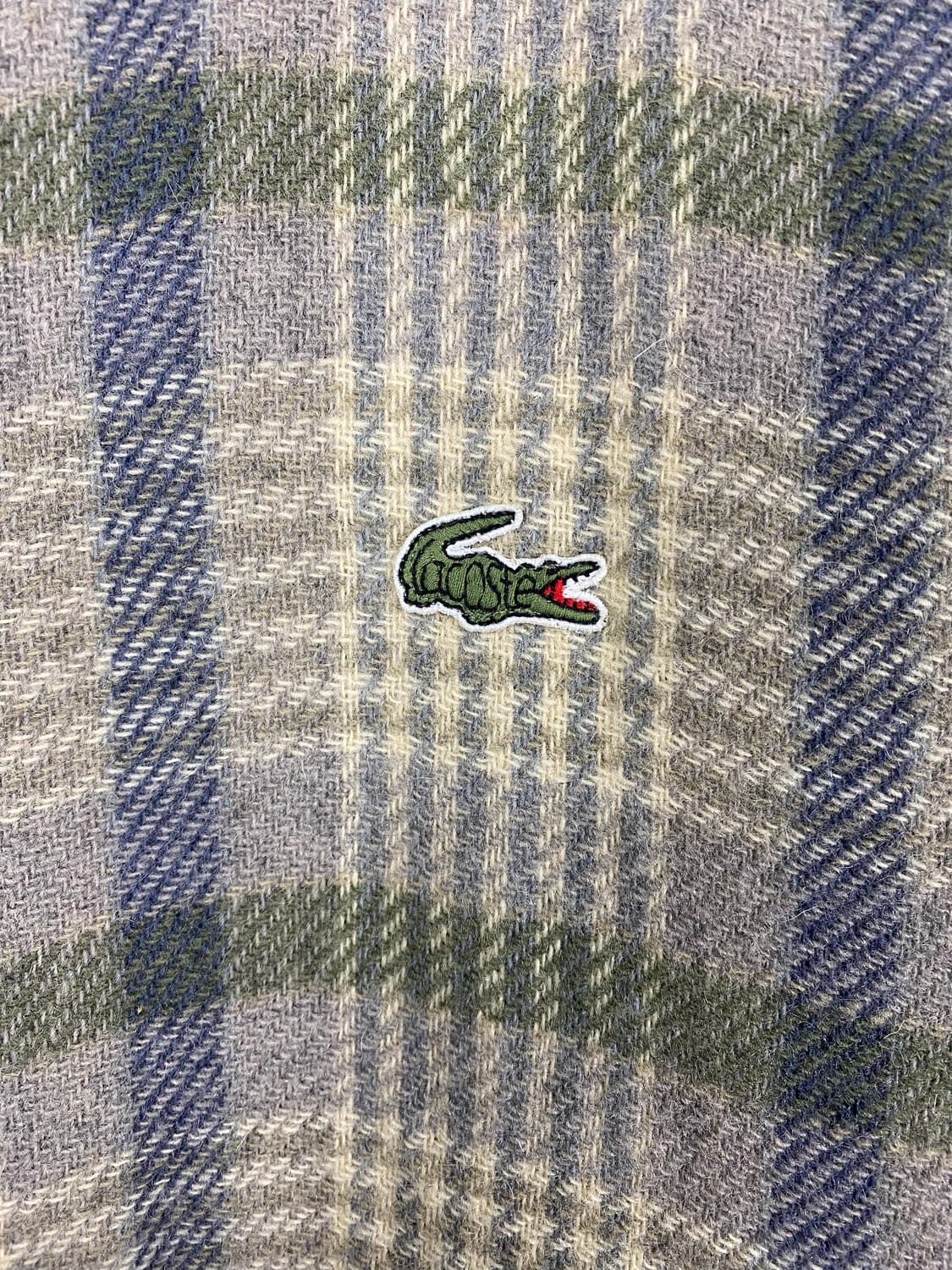 라코스테 빈티지 체크 울 누빔 블루종 자켓 점퍼 M 상품이미지3