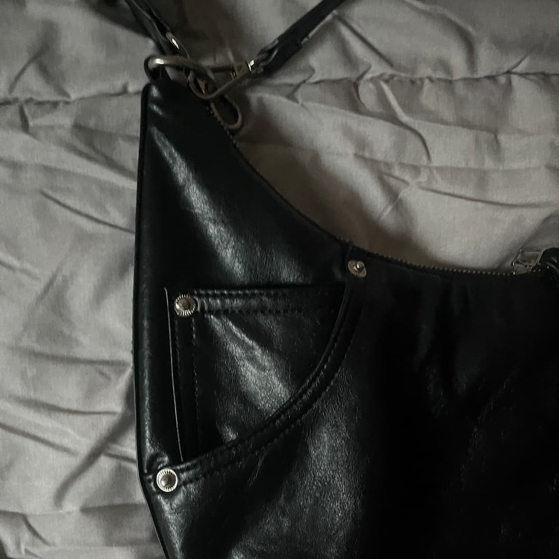 메종미네드 leather saddlebag black 상품이미지2
