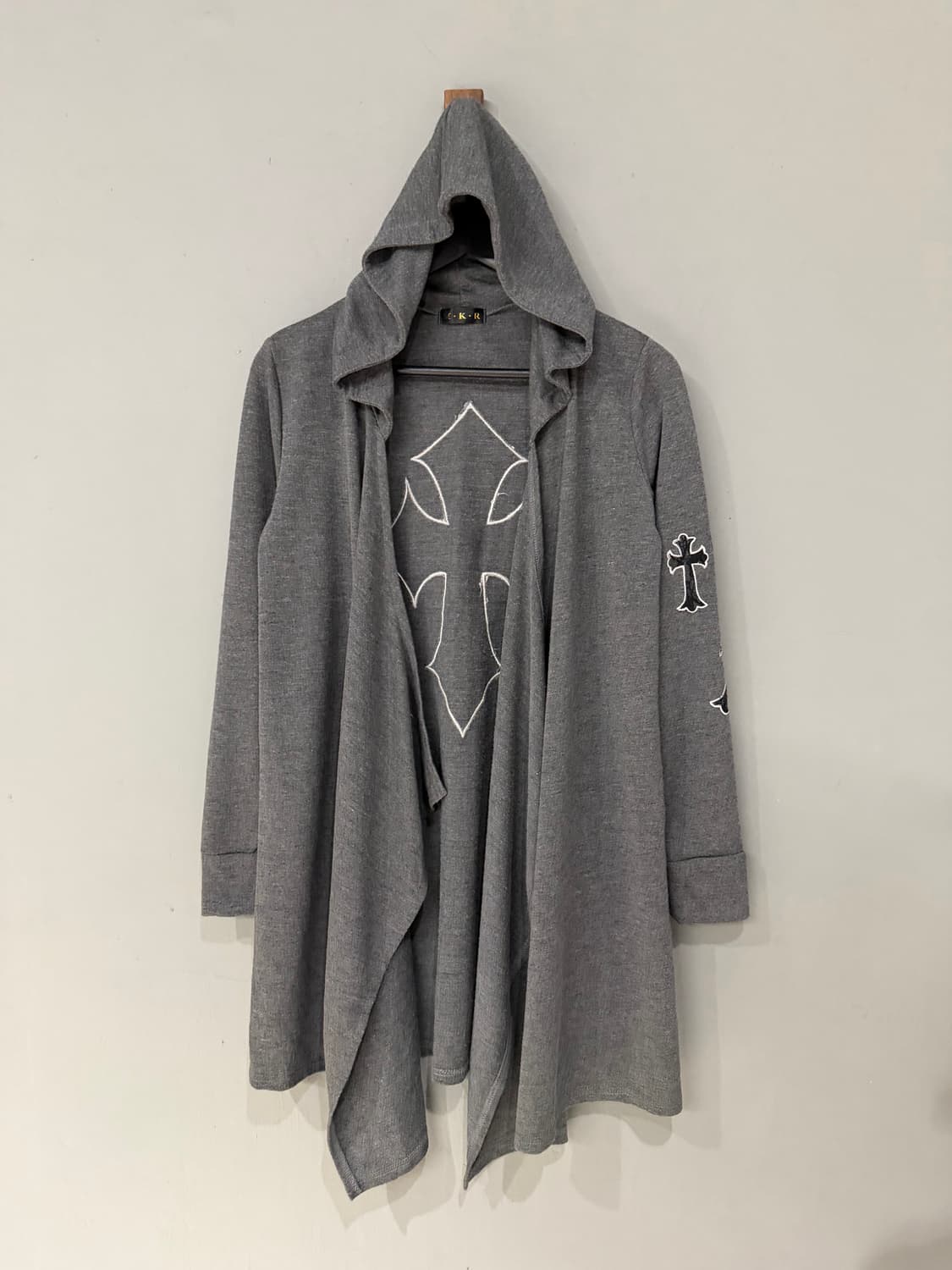 M•K•R lace cross drape hood cardigan 상품이미지8