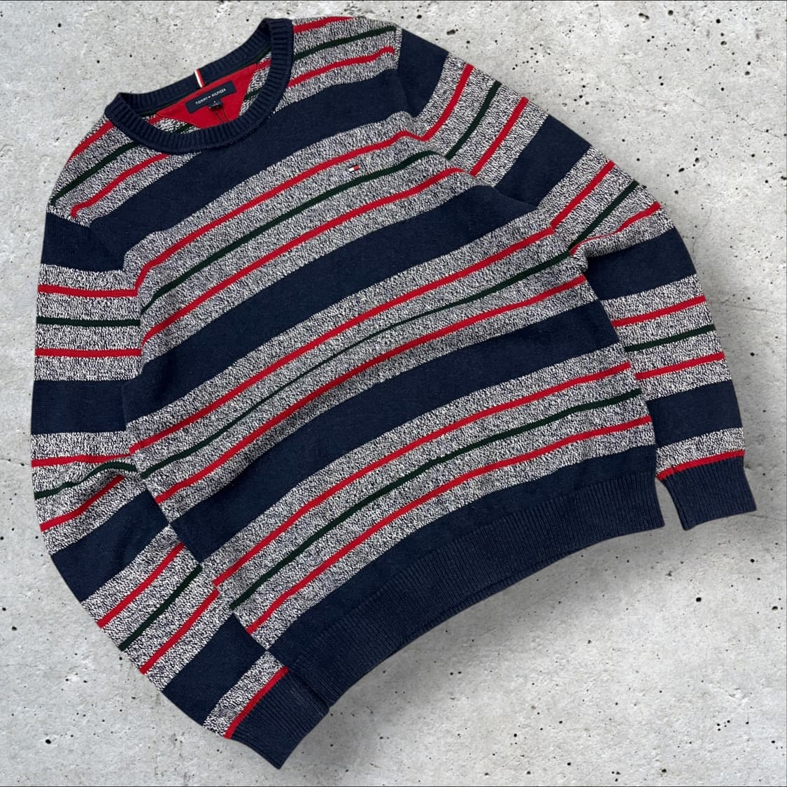 [XL] 타미힐피거 스트라이프 니트 스웨터 D119 상품이미지1
