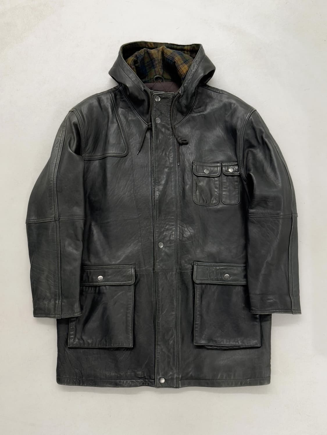 Harajuku Mother 레더 후드 자켓 상품이미지1