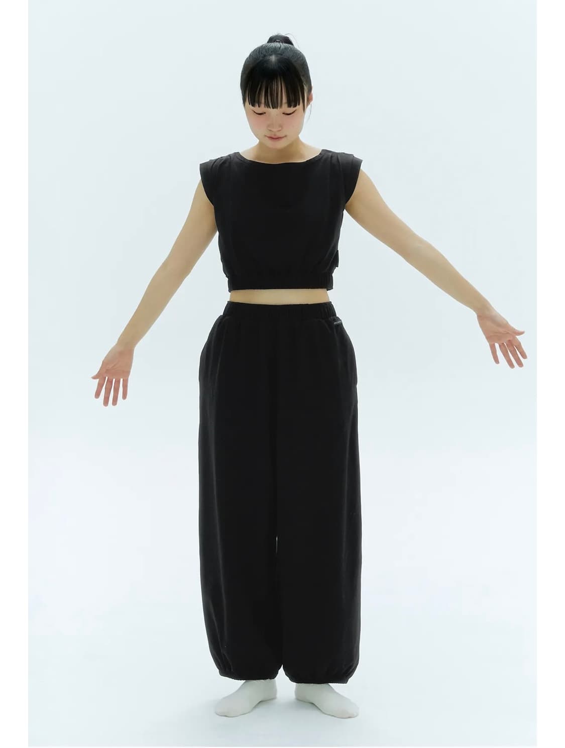 무브웜 콘트라스트 Contrast Pants - black (m) 상품이미지2