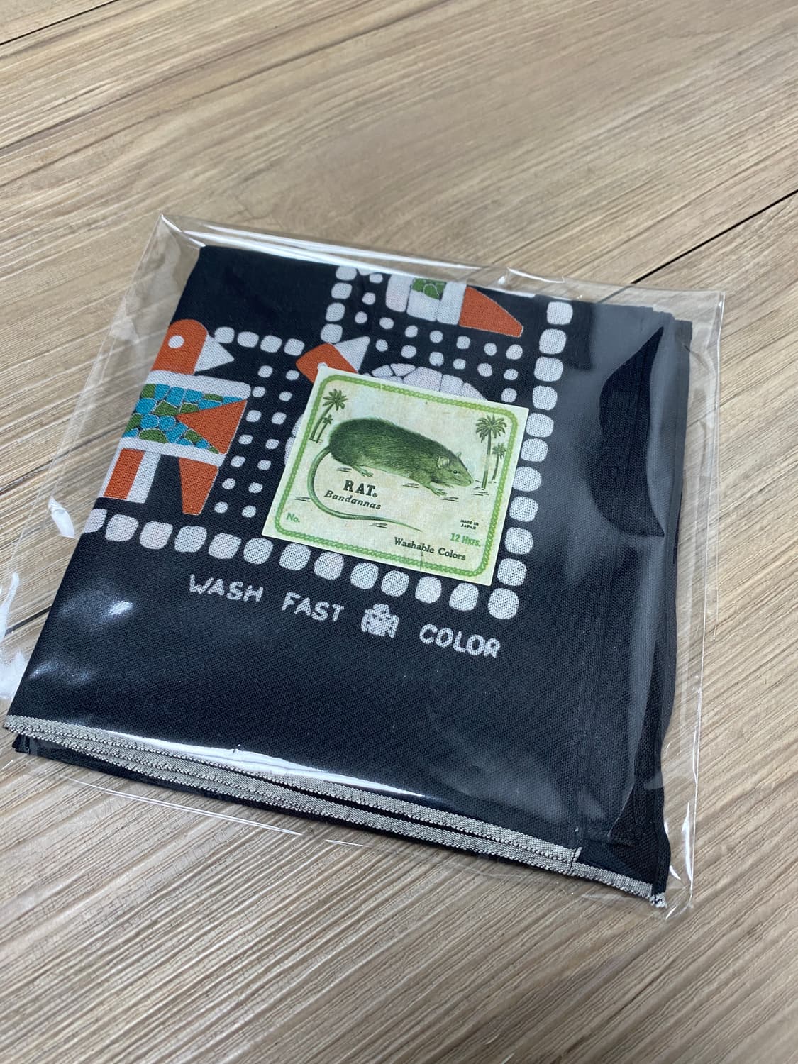 캐피탈 패스트컬러 셀비지 반다나 블랙 상품이미지2