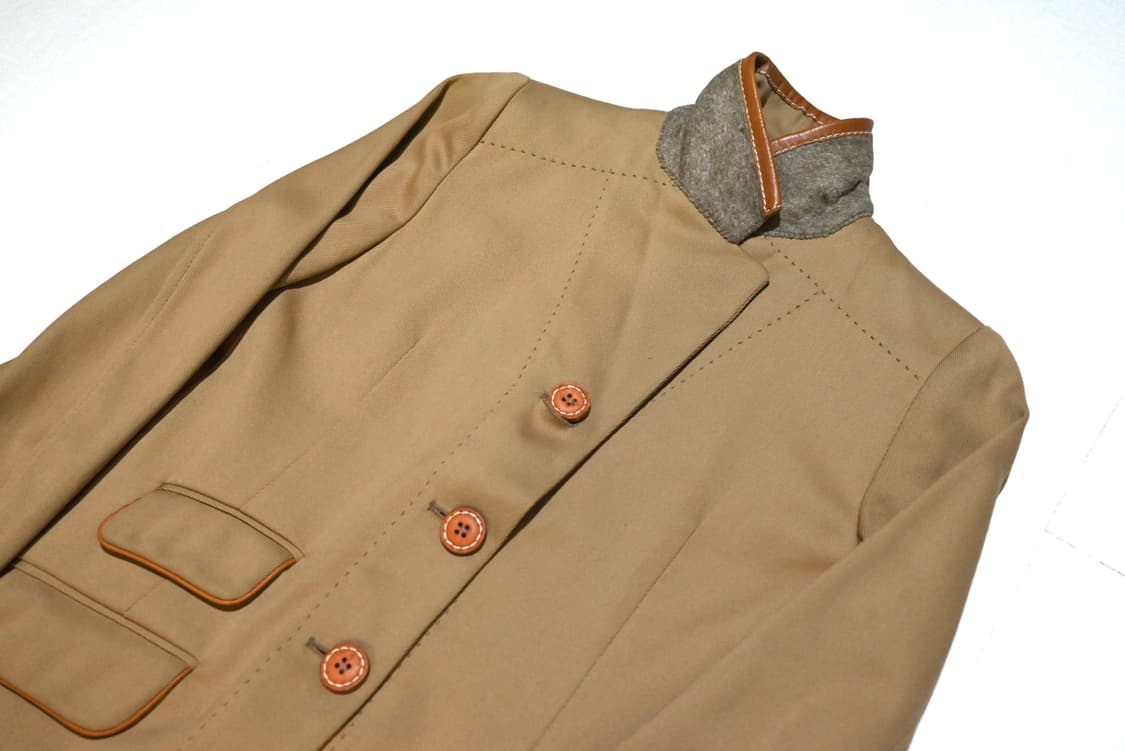 miumiu 2000s archive leather piping coat 상품이미지2