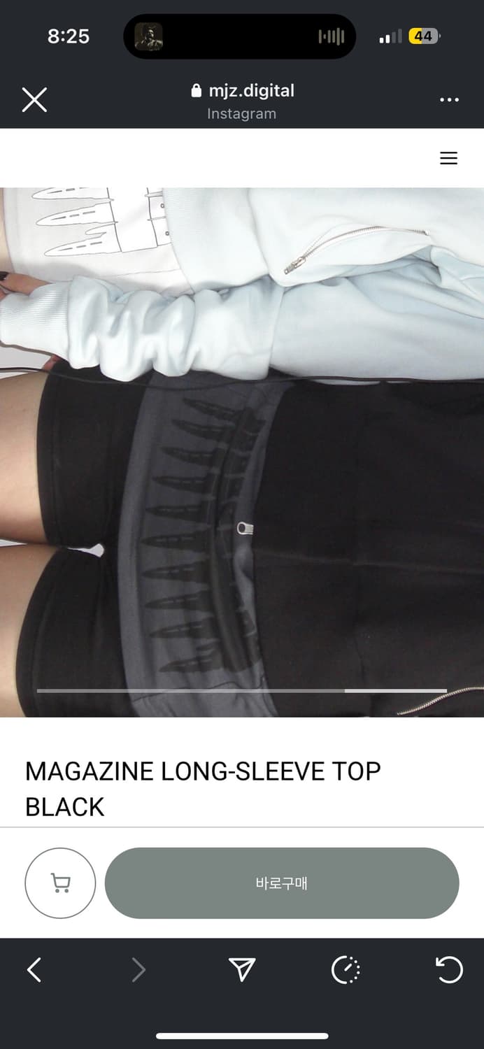 Mongjinzon MAGAZINE LONG-SLEEVE TOP BLAC 상품이미지2