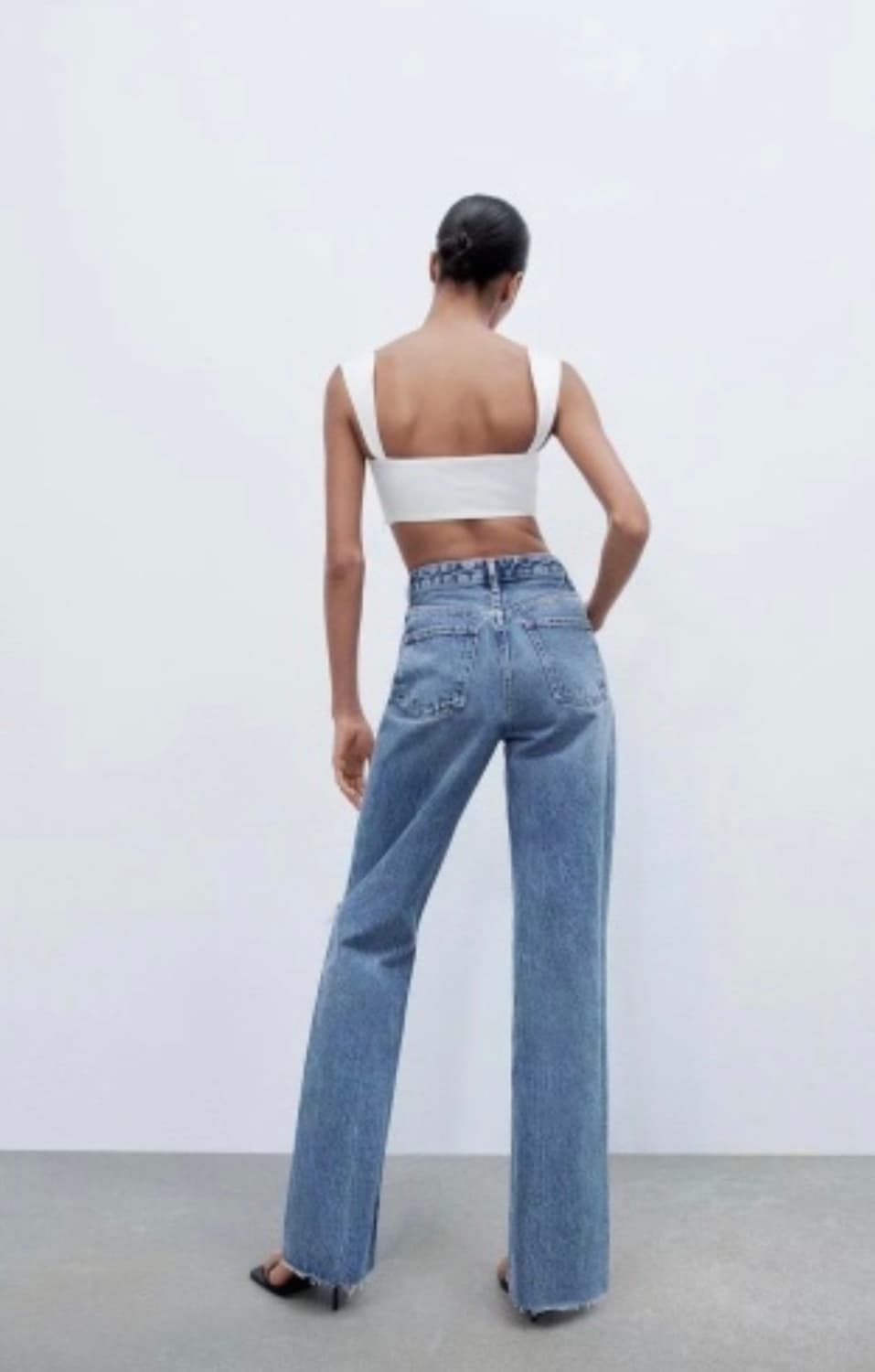 자라 와이드 디스트로이드 진 블루 상품이미지3