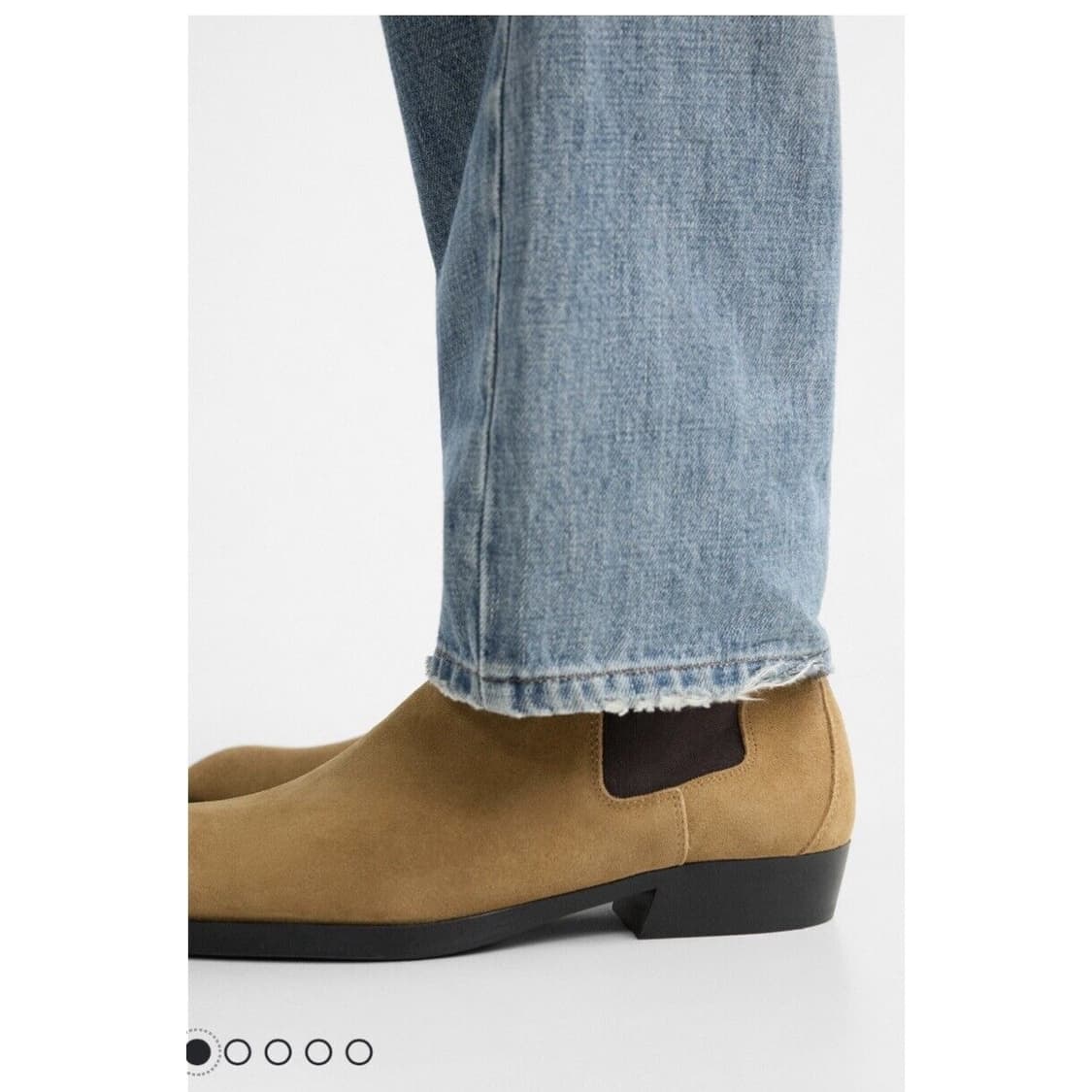 자라 스웨이드 첼시부츠 탄 앵클 /43 상품이미지4