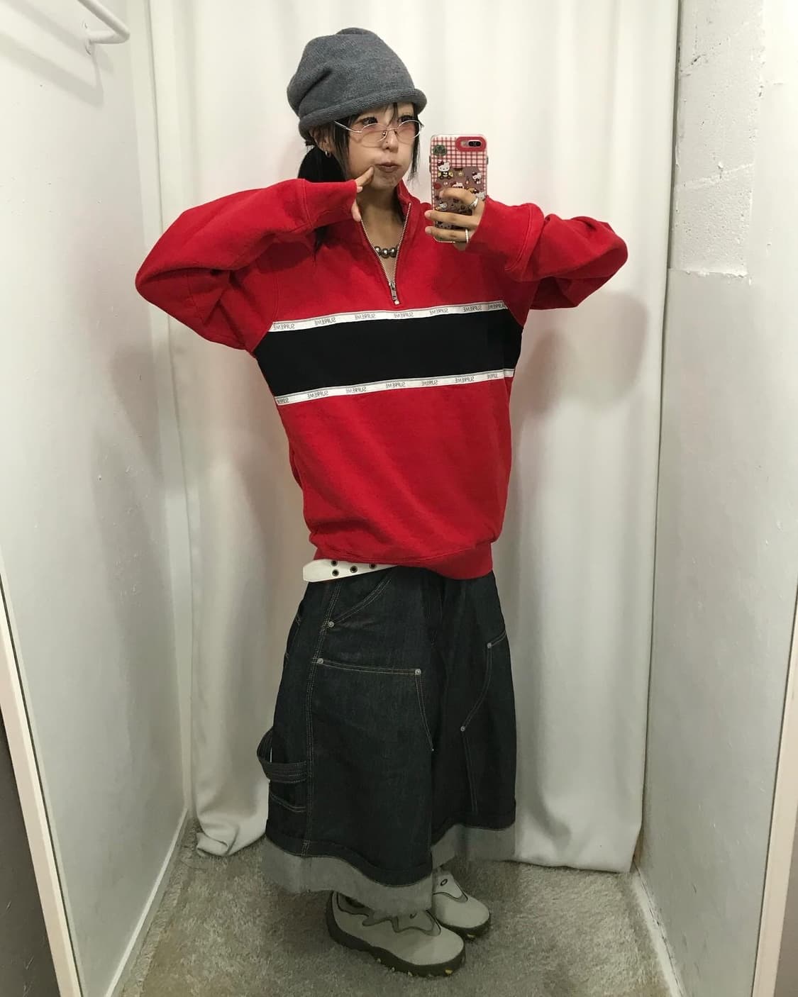 Supreme Logo Stripe Half Zip Sweat Shirt 상품이미지2