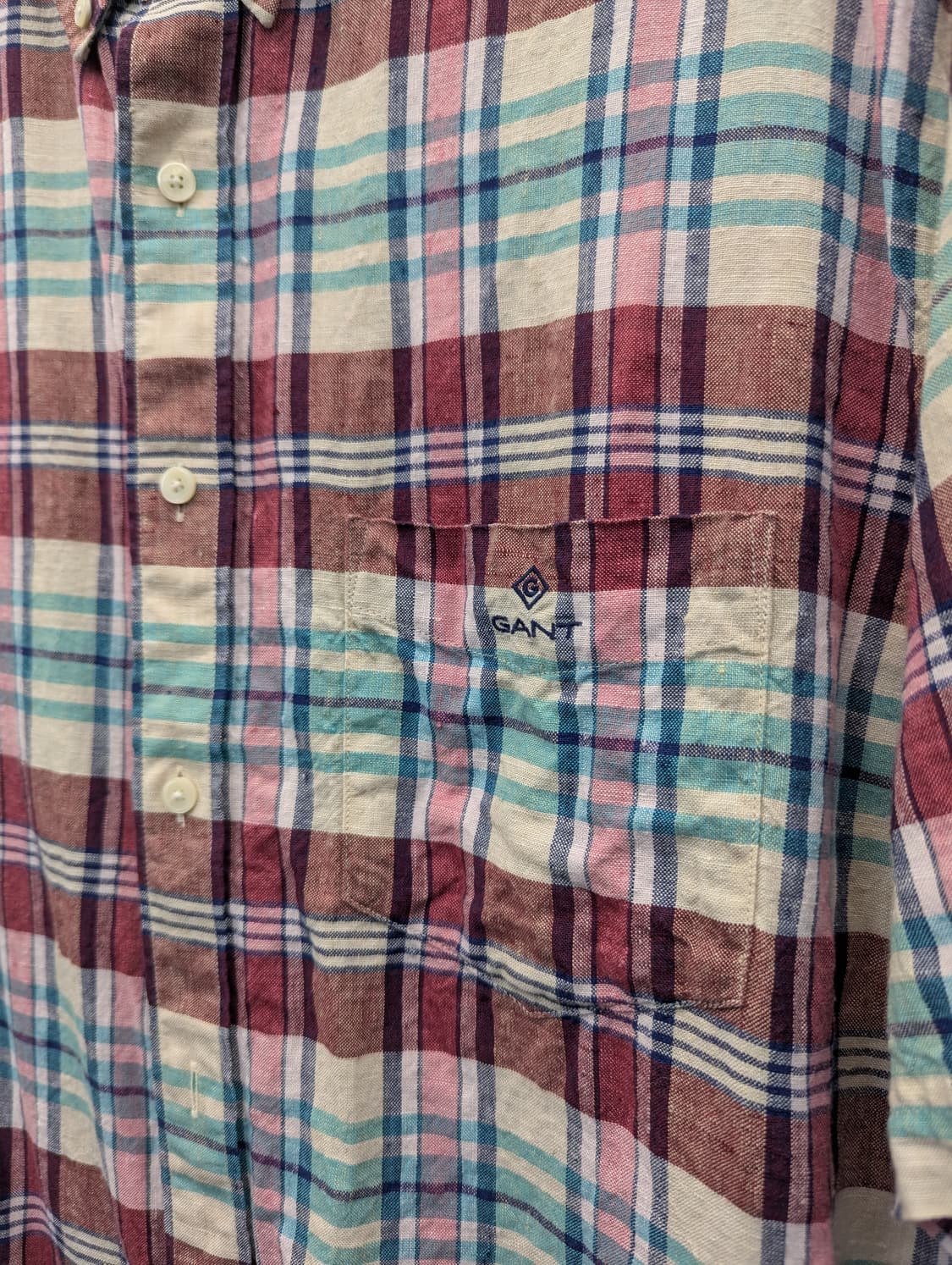 GANT 간트 체크 반팔 셔츠 상품이미지3