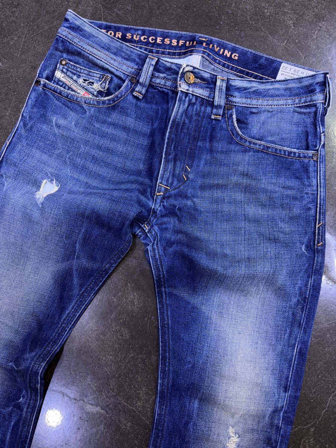 디젤 타바 슬림 스키니 빈티지 데미지 워싱 데님팬츠 29 상품이미지3