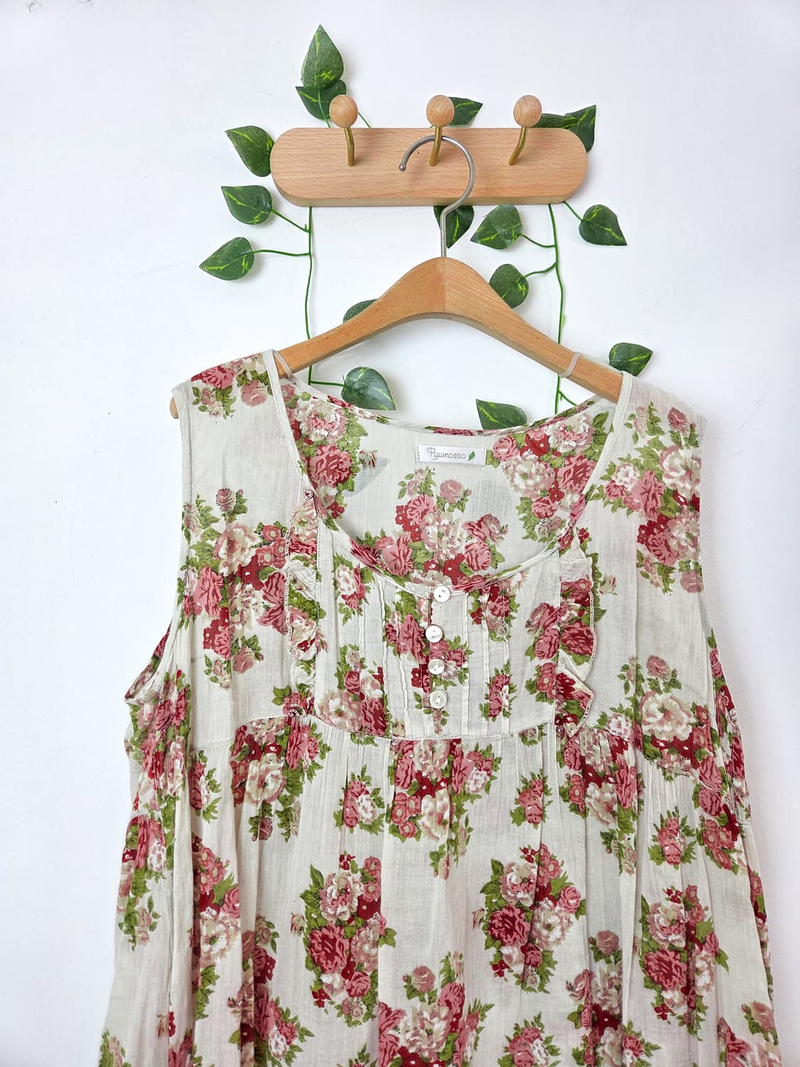 플라워 민소매 블라우스 상품이미지2