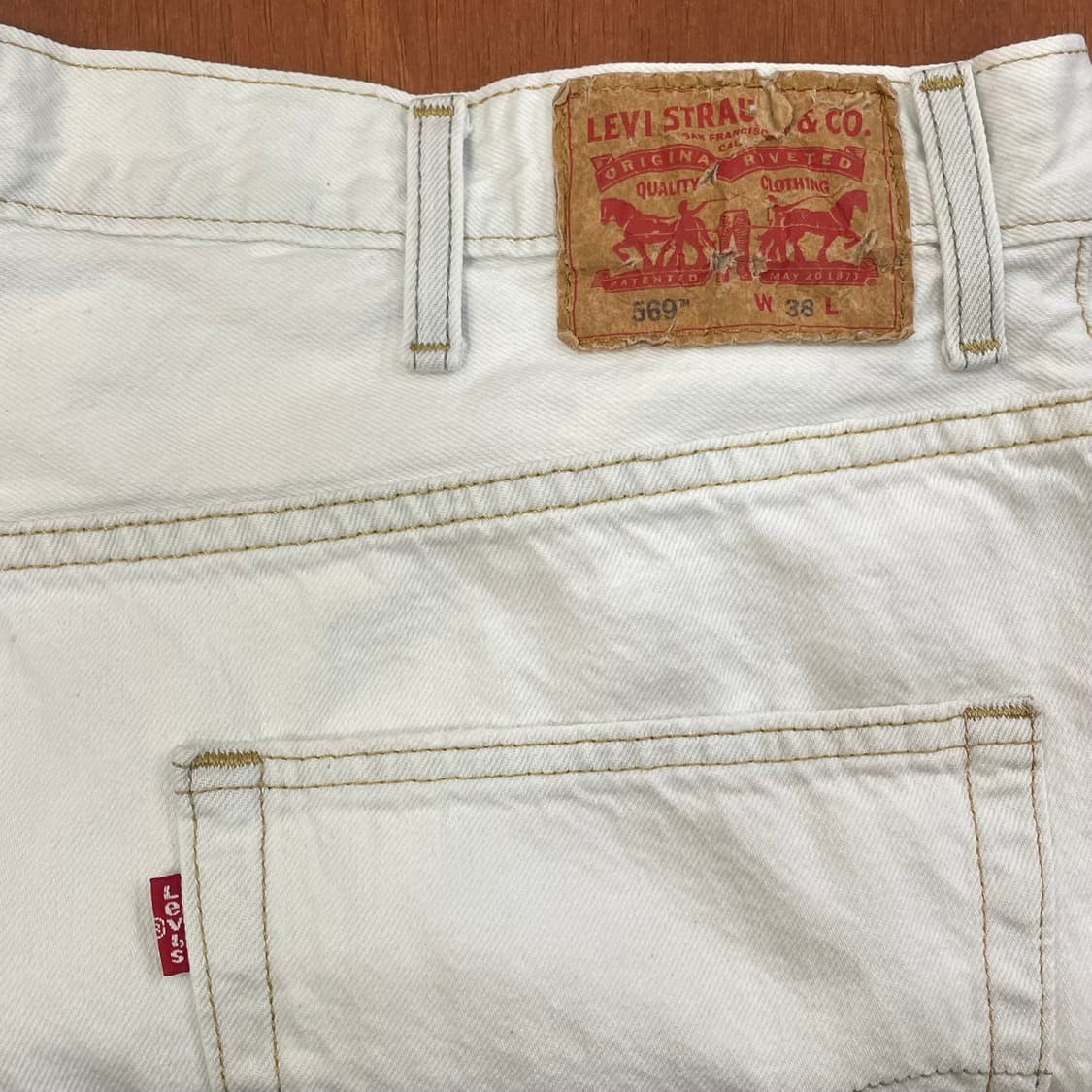 Levi's 리바이스 569 디스트로이드 화이트 데님 쇼츠 반바지 상품이미지7