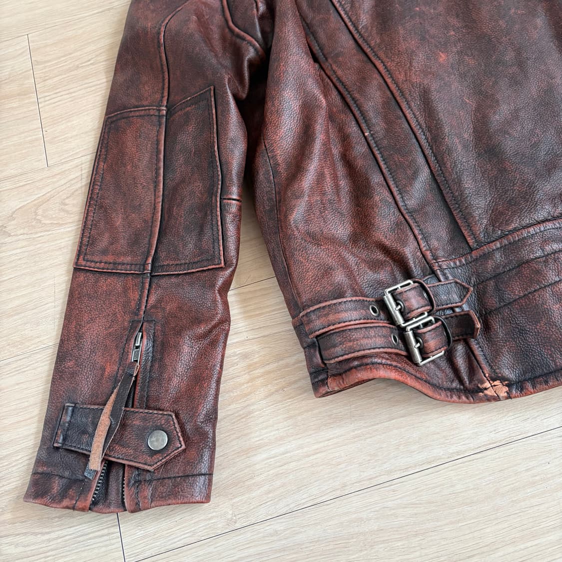 Fortime 빈티지 소가죽레더자켓  상품이미지5