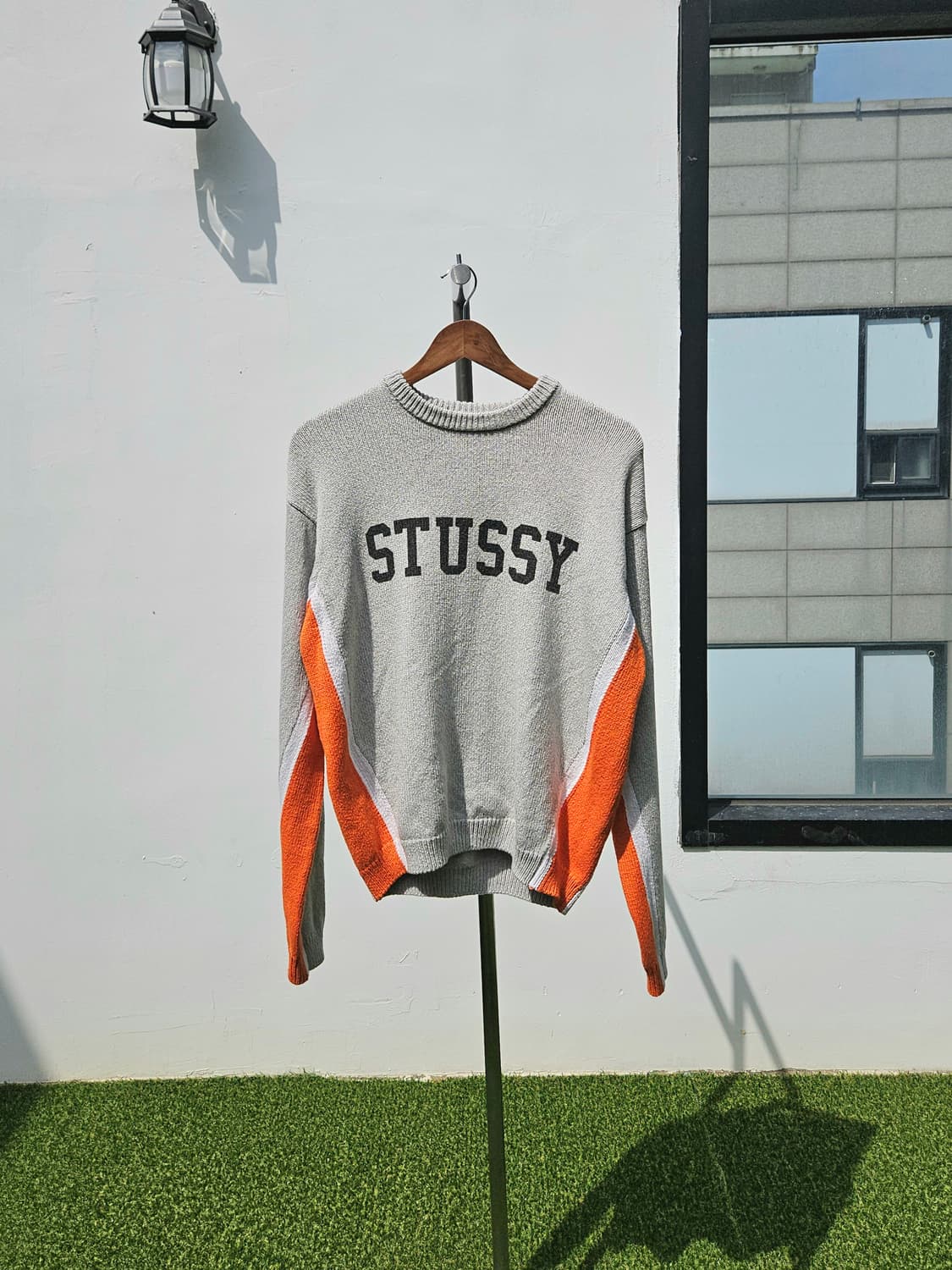 스투시 콘트라스트 크루넥 헤더 상품이미지1