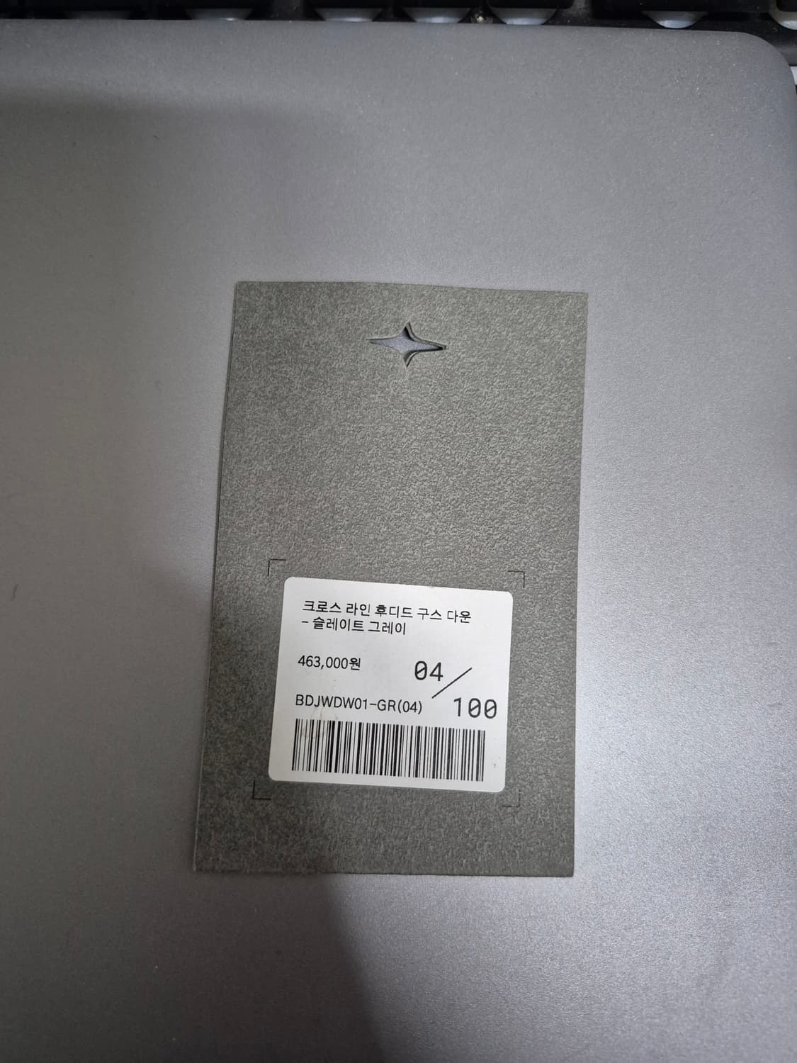 25FW 벨리에 크로스 라인 후디드 구스 다운 슬레이트그레이 상품이미지6