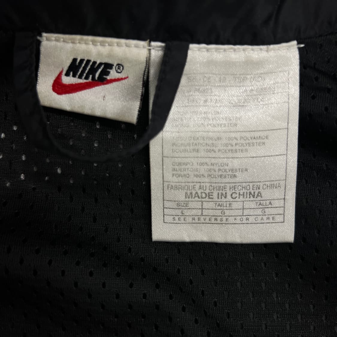 90's 나이키 올드스쿨 블랙 바람막이 자켓 L 상품이미지3