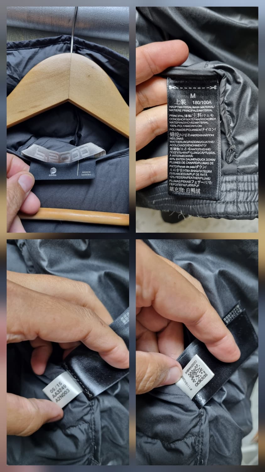 [m/100] 아디다스 포르쉐 콜라보 다운패딩 후디 상품이미지7