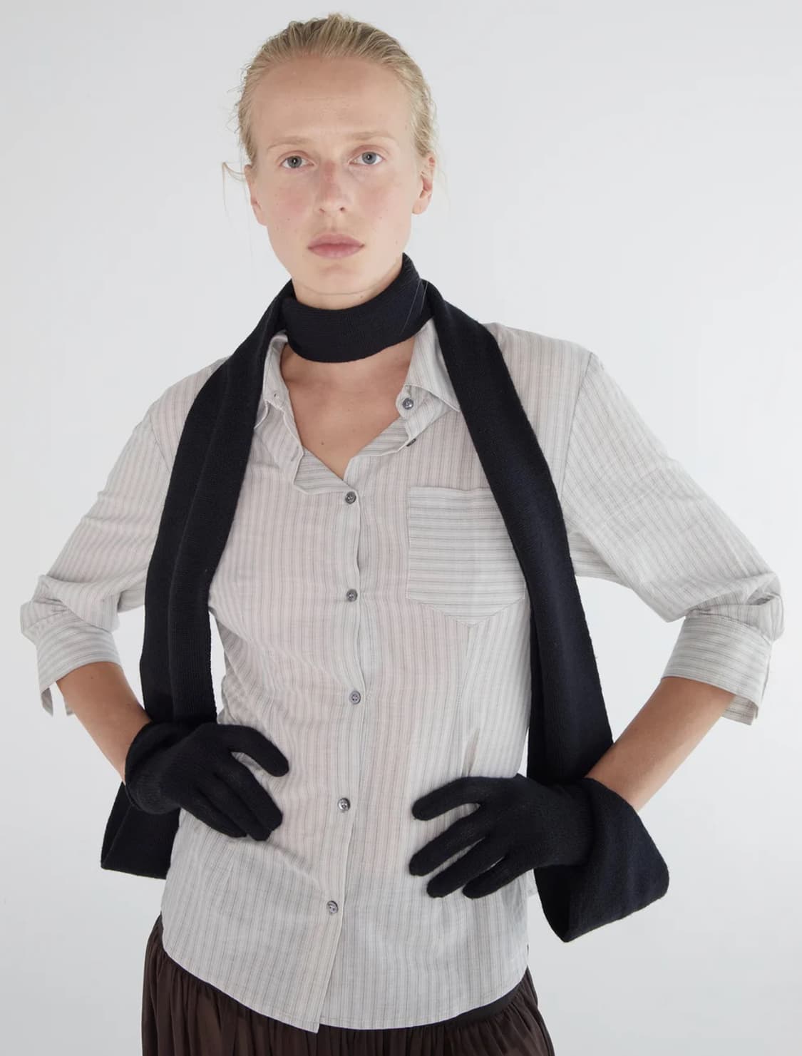 팔로마울 Flauta 장갑 머플러/다크 그레이 상품이미지1