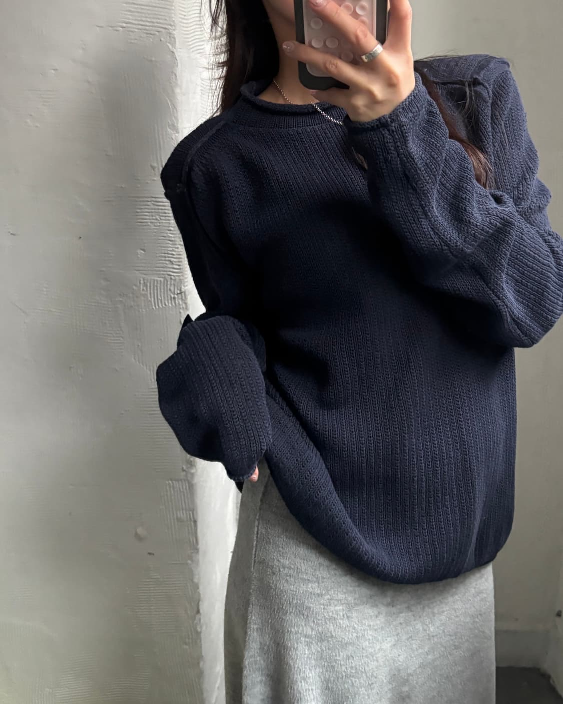 Stone-Island 스톤 아일랜드 90‘s 와펜 네이비 니트 상품이미지9