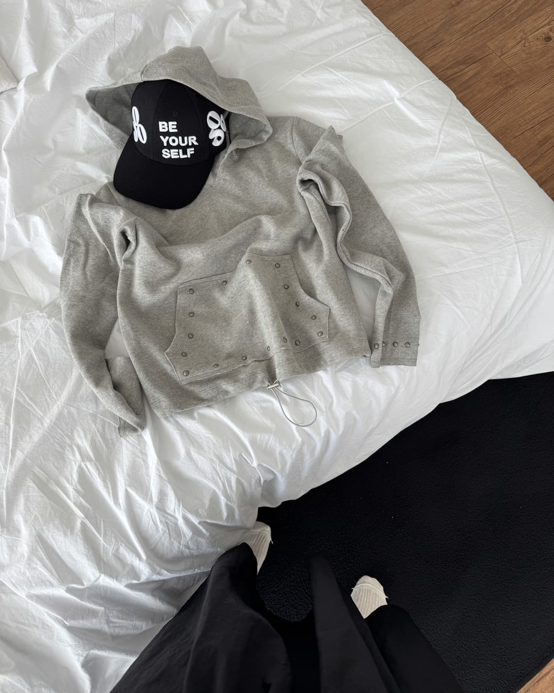 스터드 슬리브 후드 상품이미지2