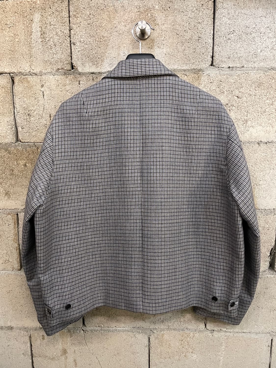 오라리 더블 페이스 체크 블루종 자켓 상품이미지5