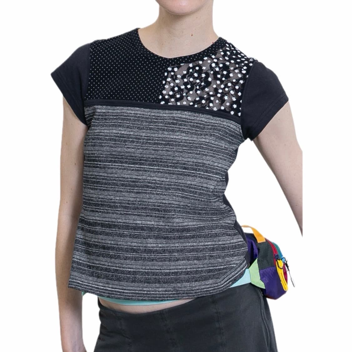 [F]퍼버즈 26ss Mixed 미니 티셔츠/블랙 상품이미지1