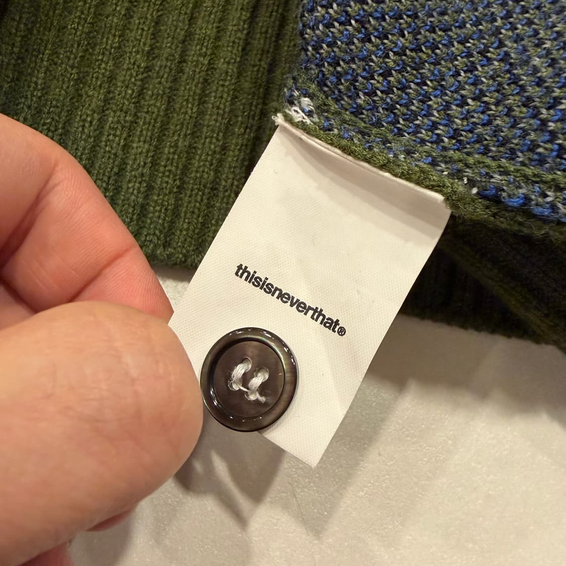 [L] 디스이즈네버댓 아가일 가디건 카키 B332 상품이미지7