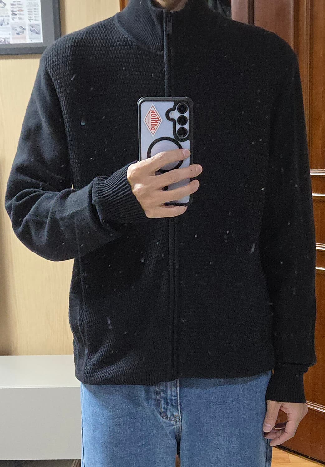 (착샷) 캘빈클라인 집업 니트 가디건 상품이미지7