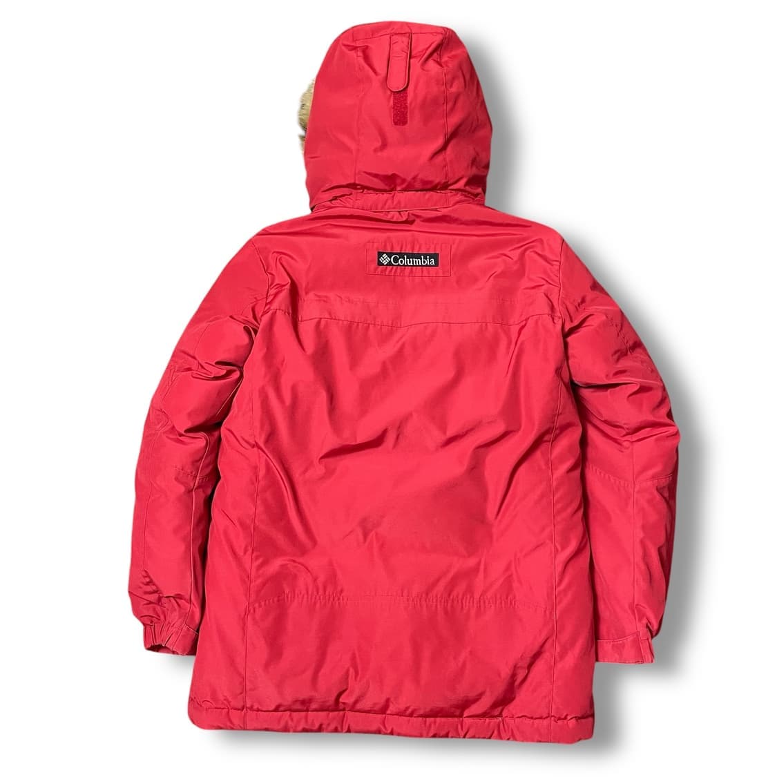 컬럼비아 레드 덕다운 후드 야상 패딩 점퍼 L 상품이미지2