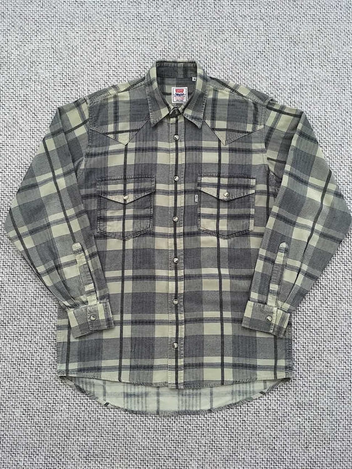 Plaid check corduroy western Shirts 상품이미지6