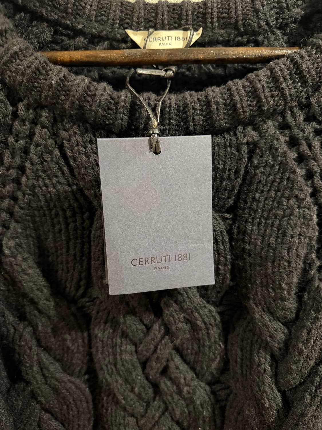 세루티 CERRUTI 1881 남성 꽈배기 울 니트 XL 상품이미지6