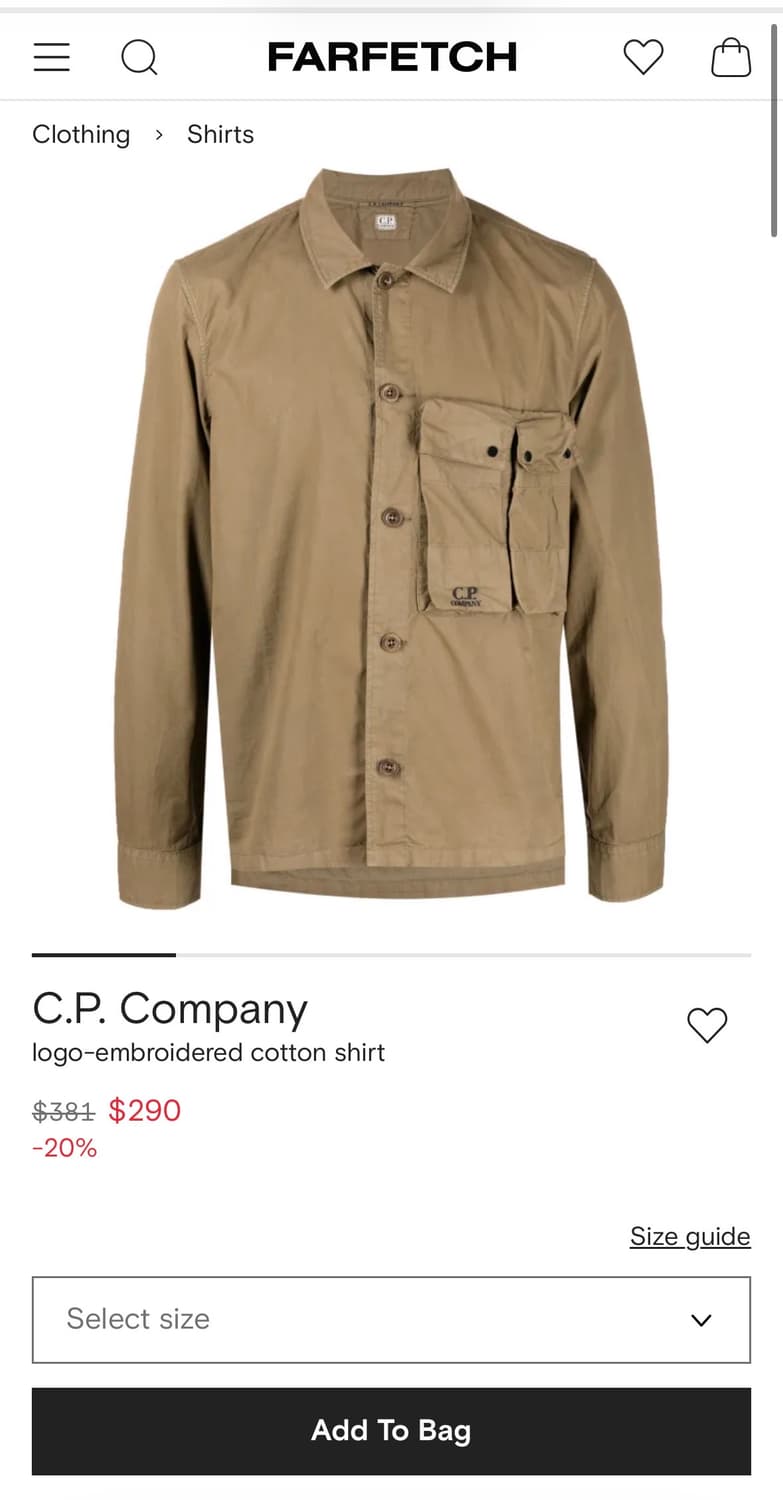 CP 컴퍼니 코튼 셔츠 상품이미지8