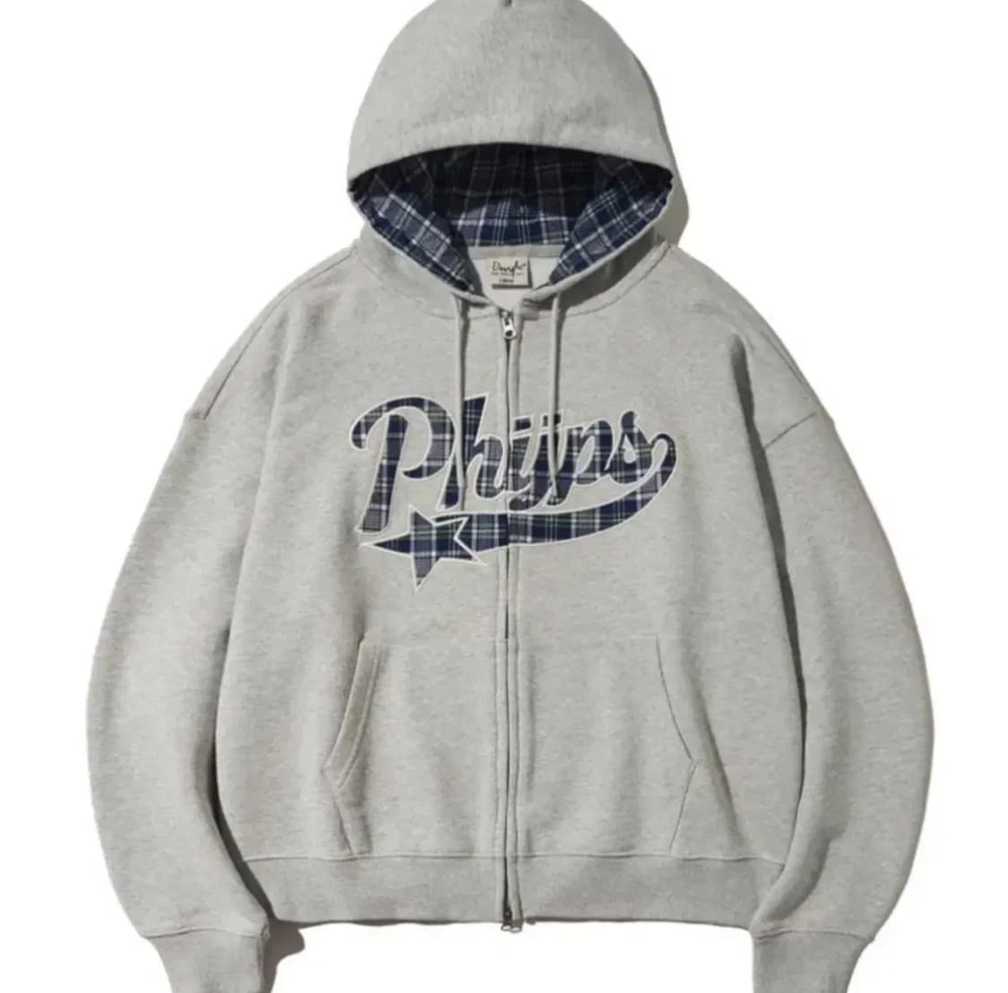 스타테일 엘보우 체크후드집업 M 피지컬디파트먼트 상품이미지1