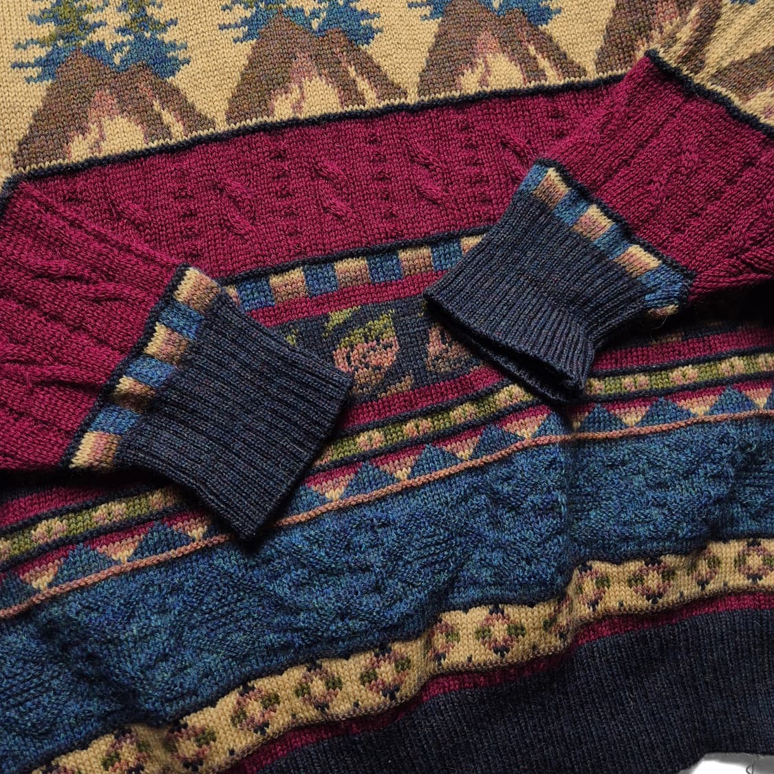 [M] 빈티지 에스닉 패턴 니트 UK 상품이미지7