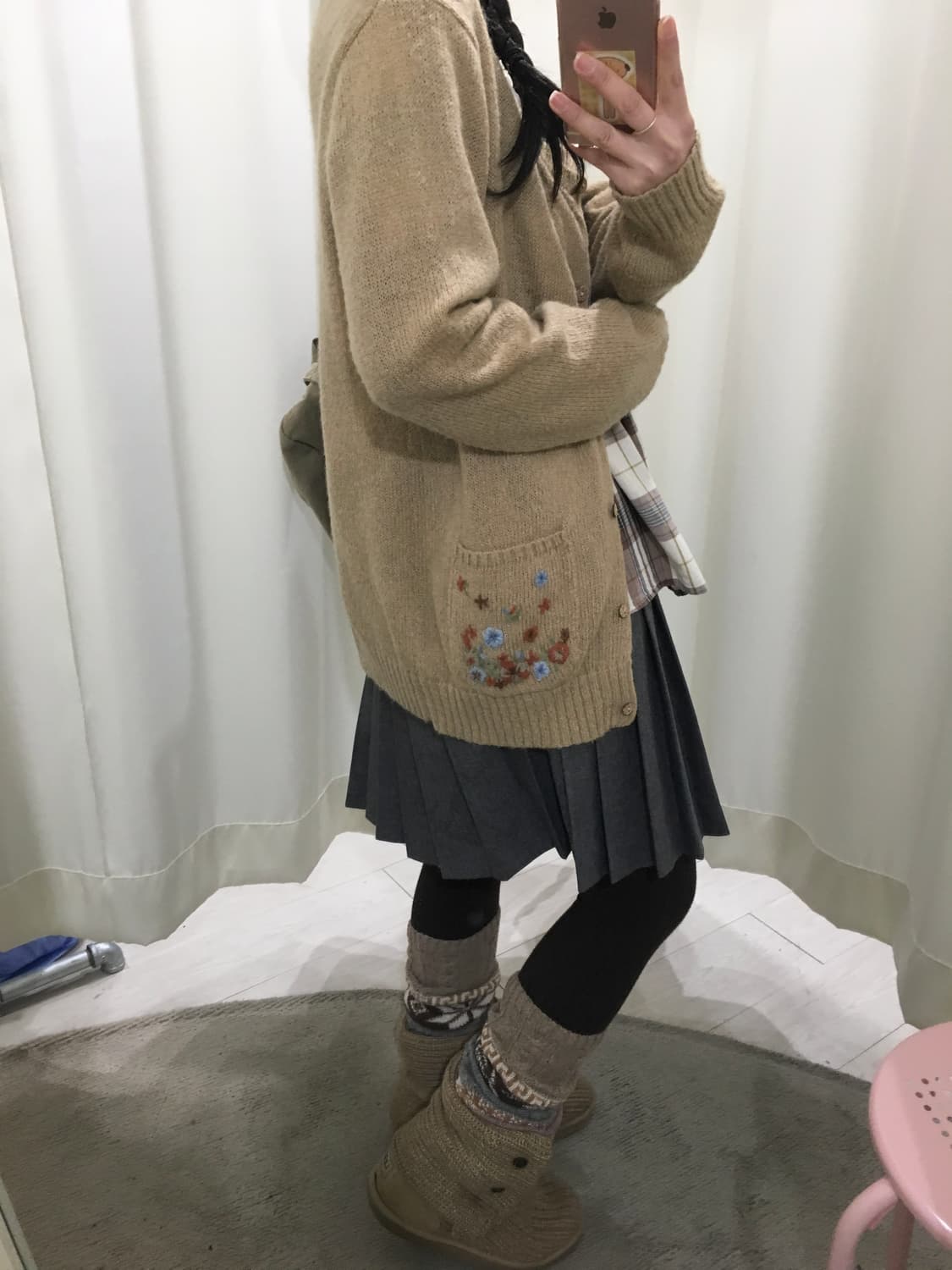 하구미 플라워 자수 가디건 상품이미지5