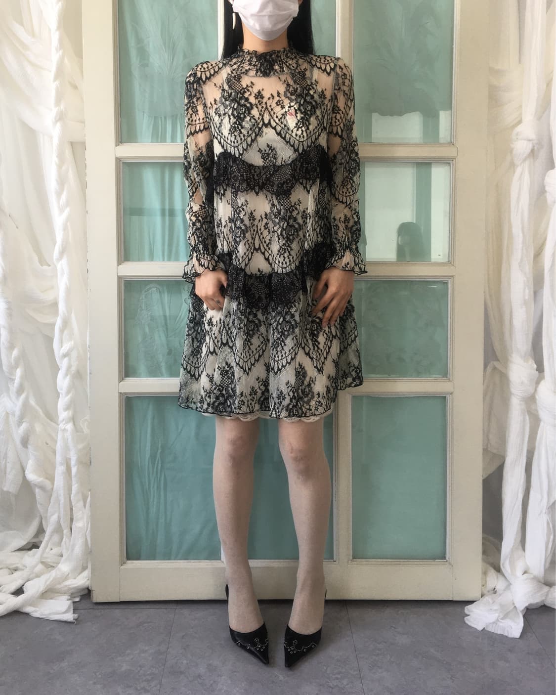 Lace see through onepiece 상품이미지7