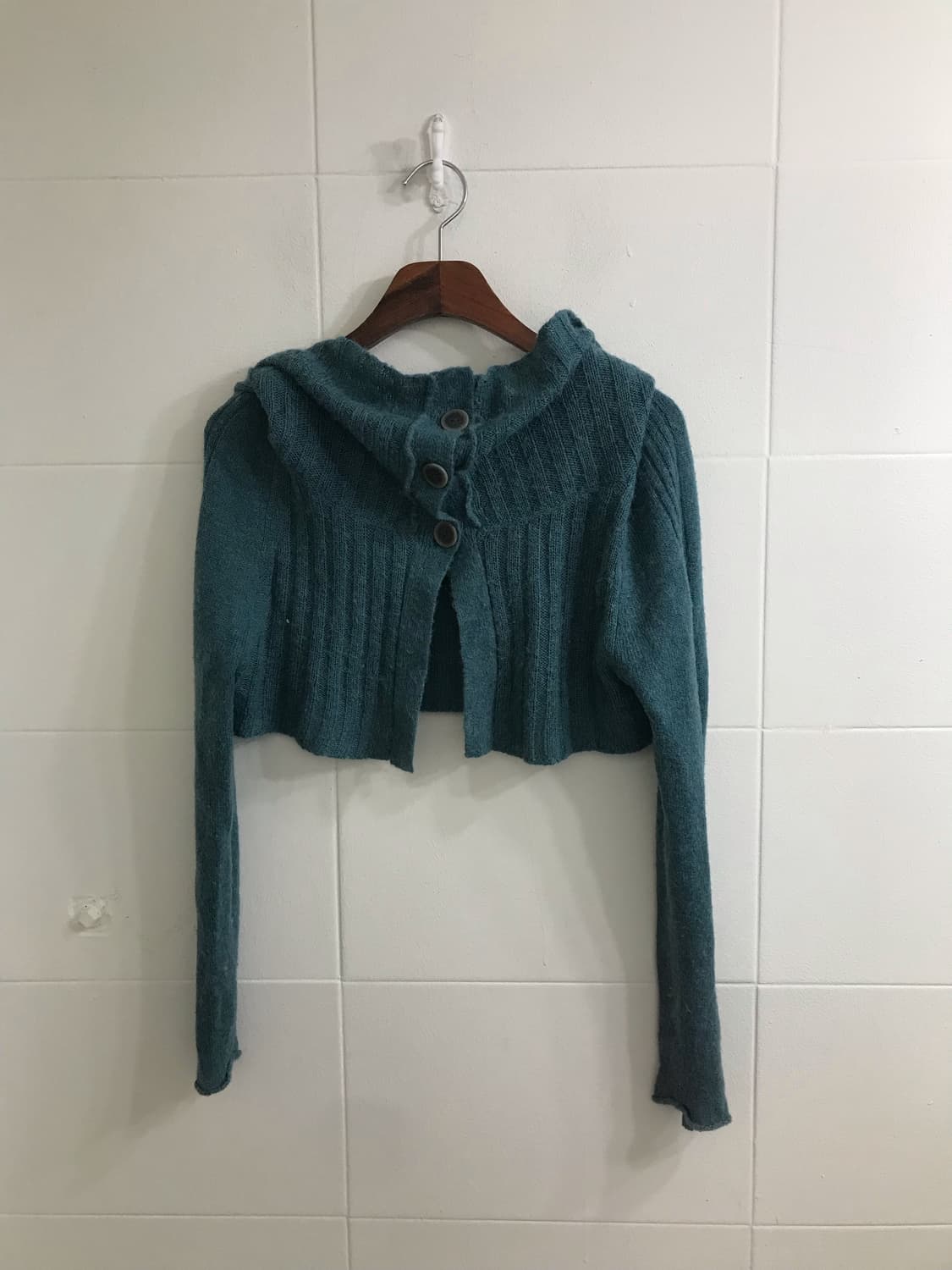 네이비 숏트렌치 청록 니혼진 도트 코디세트 상품이미지6