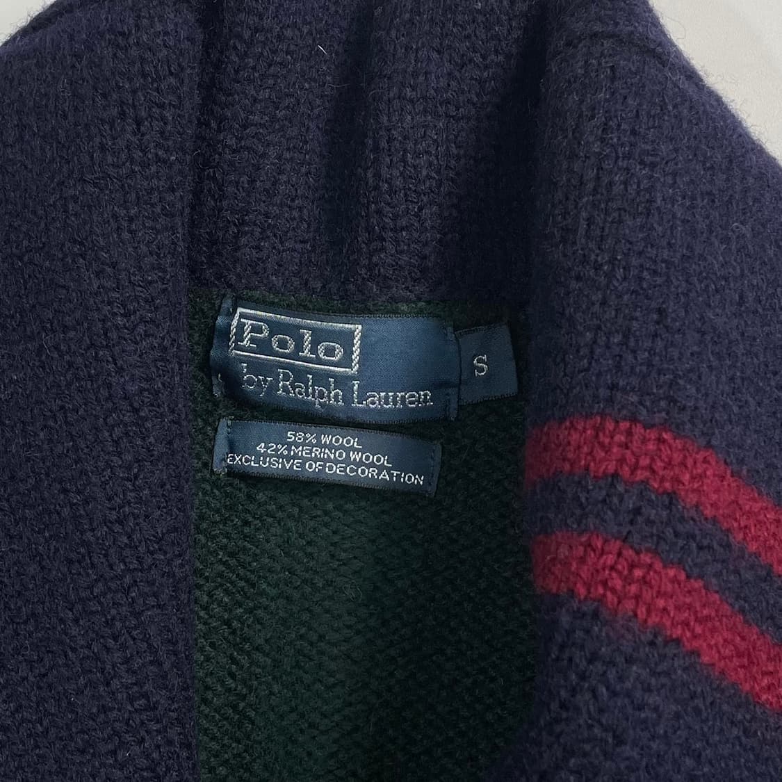 폴로 랄프로렌 숄카라 엘보패치 울 가디건 상품이미지6