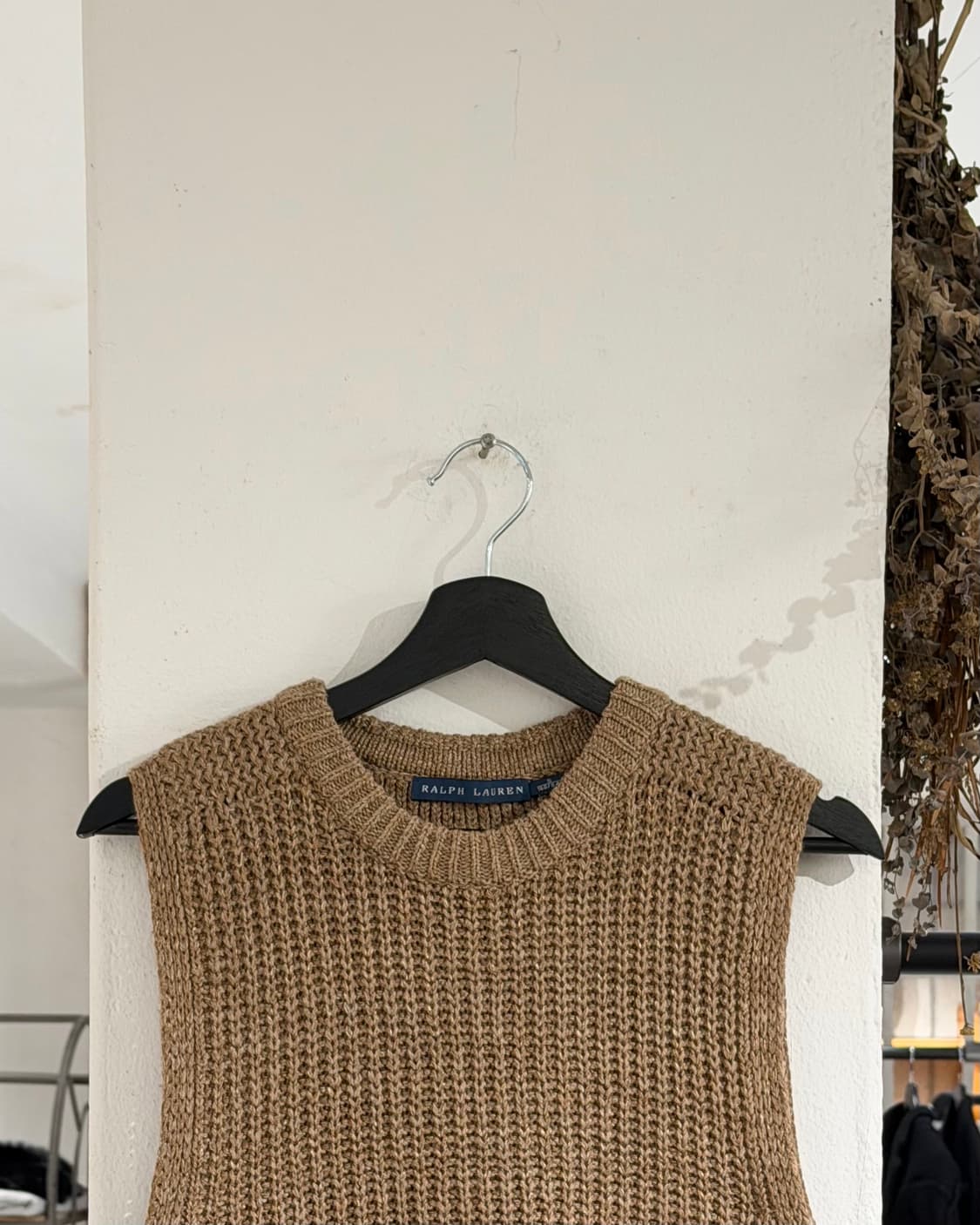 랄프로렌 브라운 롱 스웨터 베스트 상품이미지4