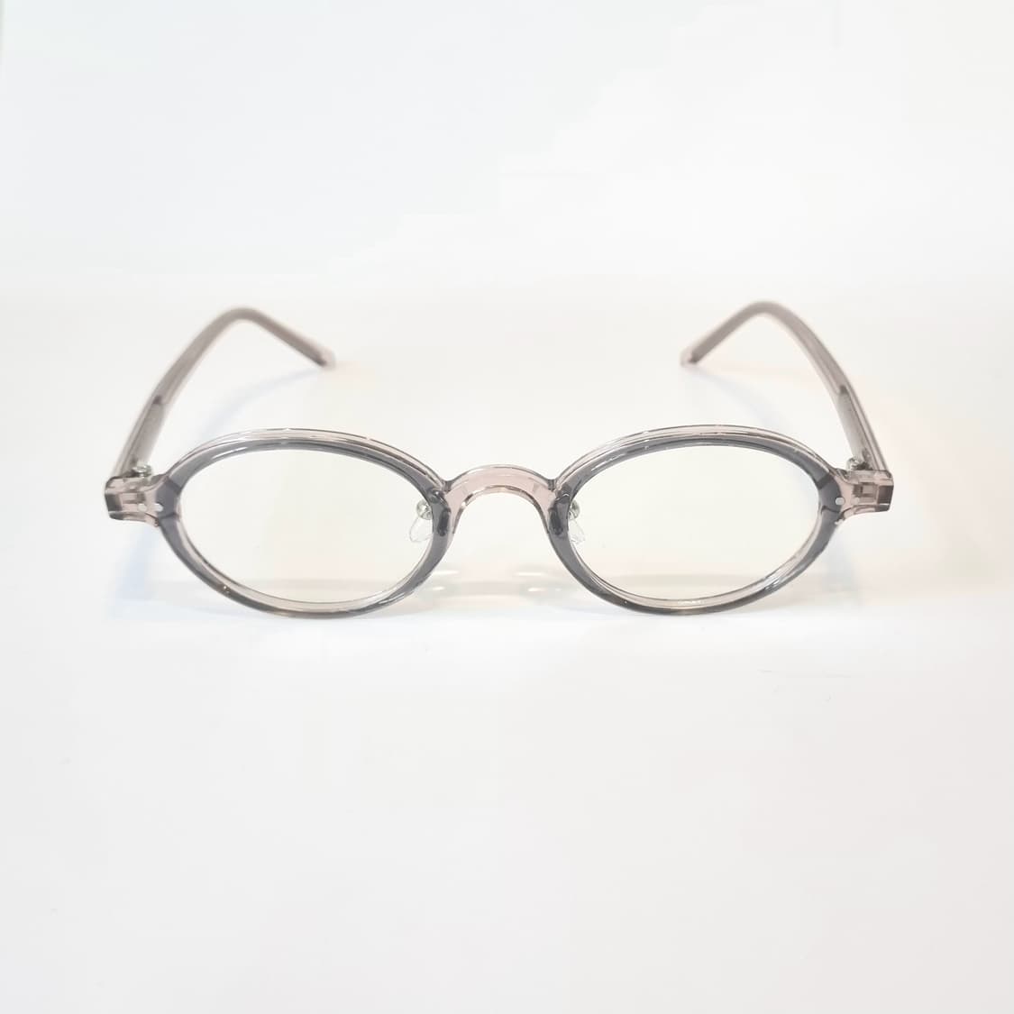 오벌 인디언핑크&그레이 코받침있는 뿔테 상품이미지2