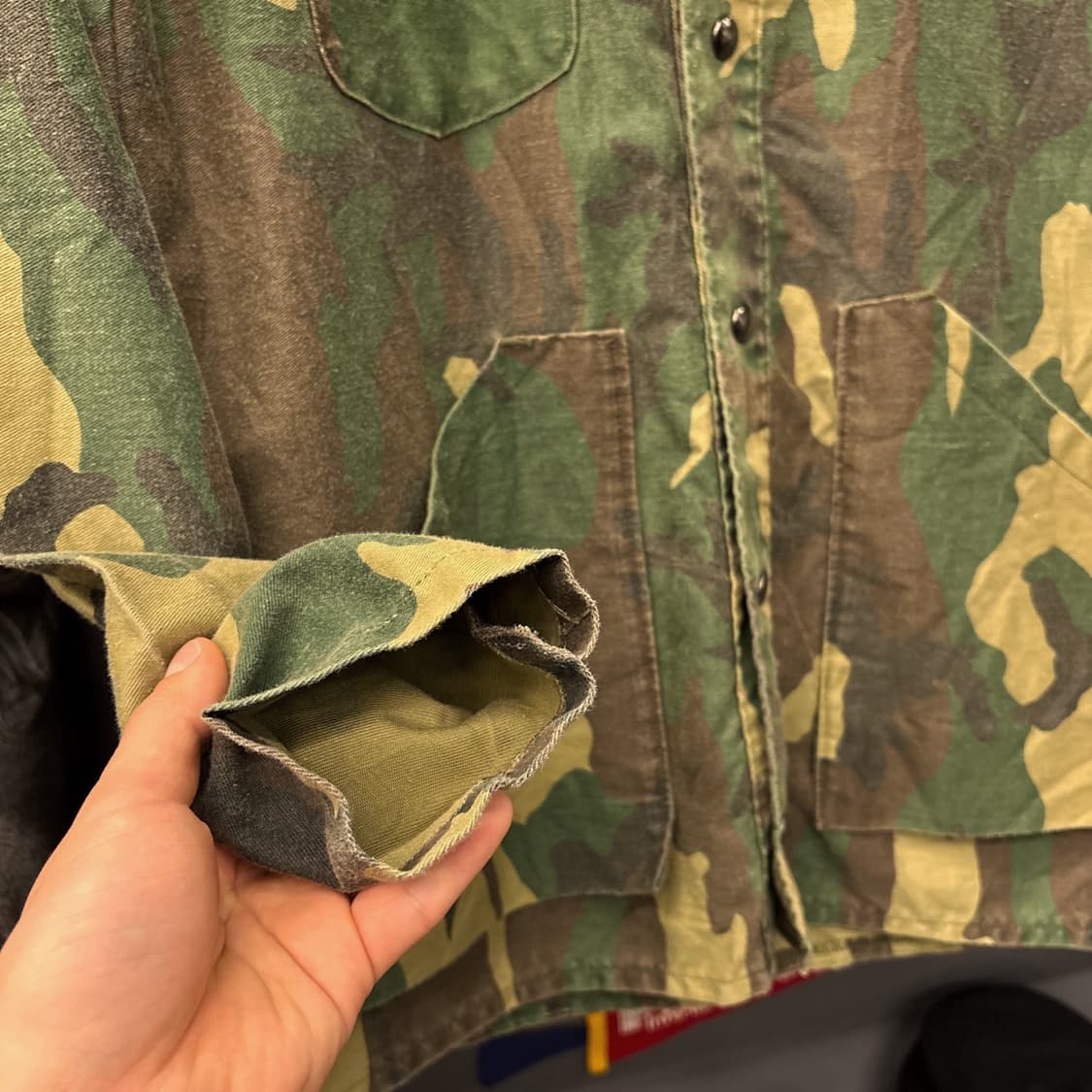 80s Neet.Inc 우드랜드 카모 아웃도어 헌팅자켓 N1138 상품이미지5