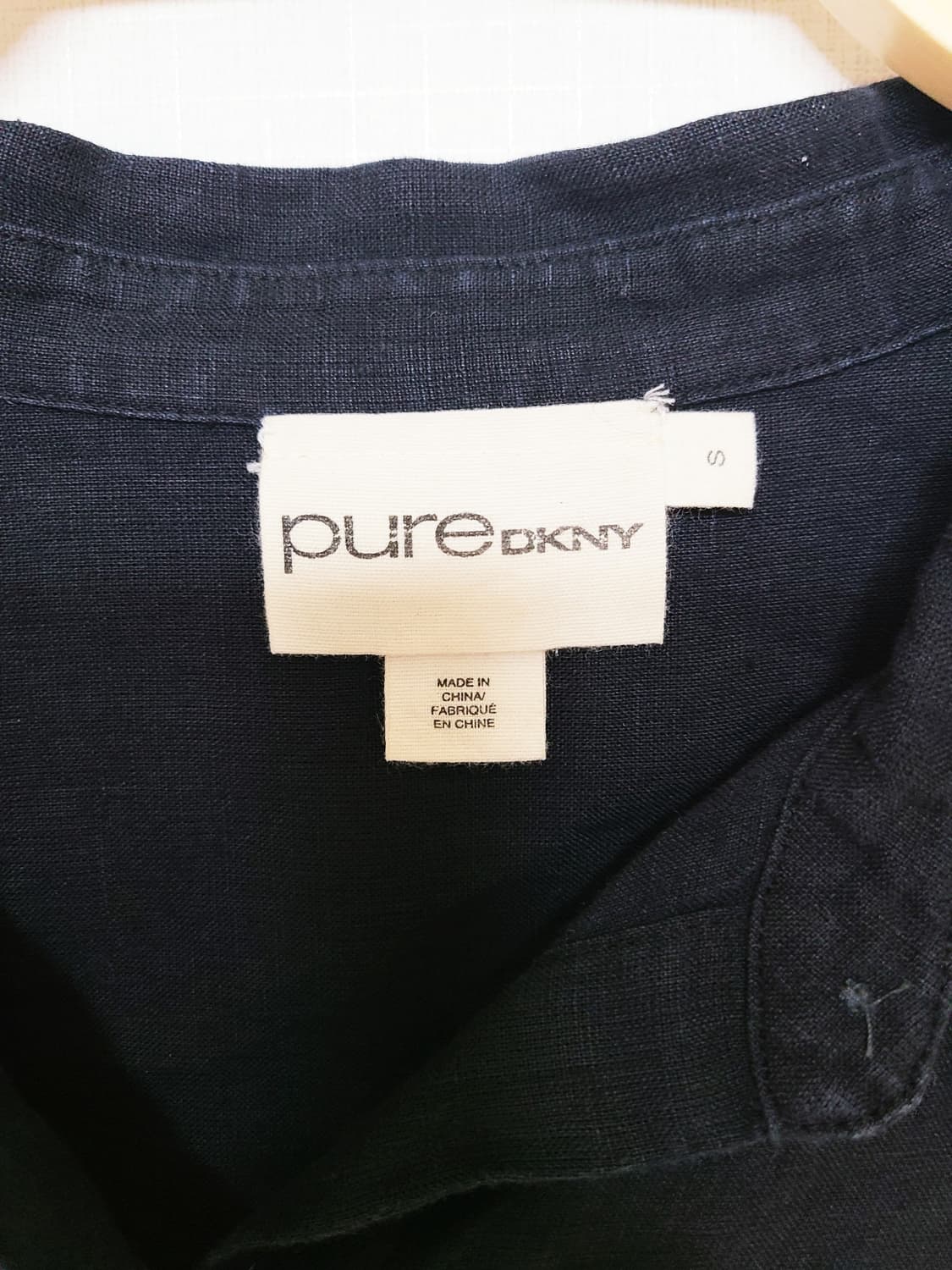 DKNY 린넨100% 셔츠원피스 55 마 블랙 상품이미지4