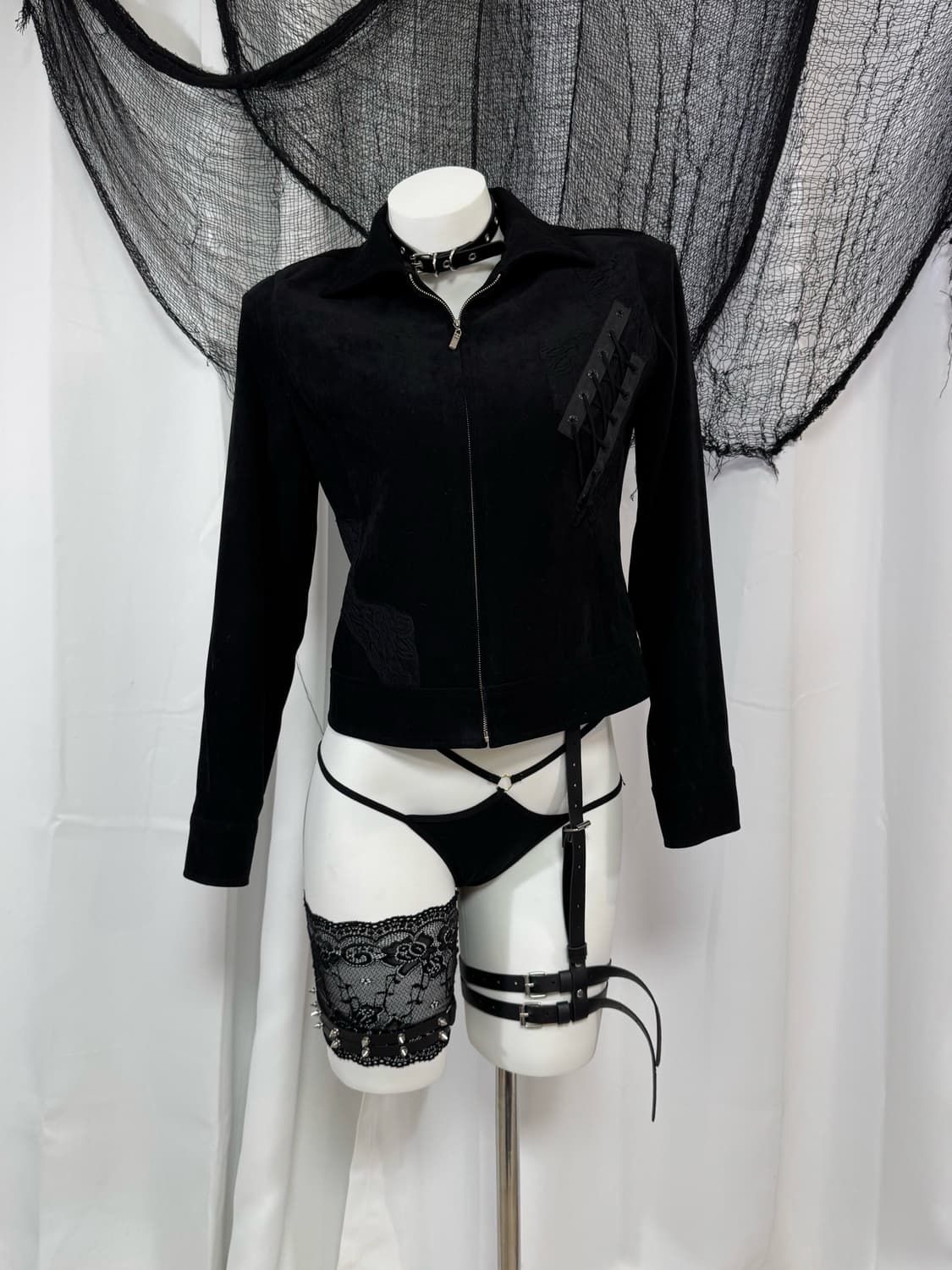 lace corset jacket, skirt set 상품이미지2