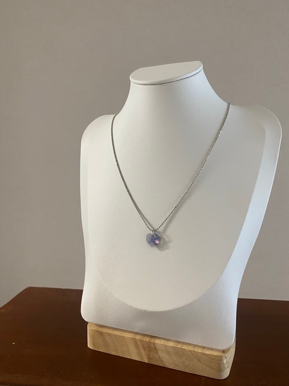 하트 크리스탈 퍼플 목걸이  상품이미지2