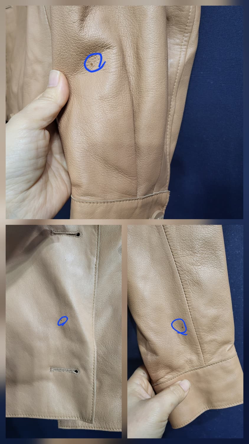 로보 천연 양가죽 더블 자겟 상품이미지7